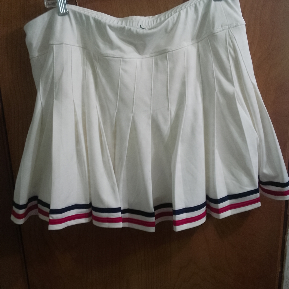 Tuckernuck Americana 15" Williams Tennis Sport Skirt With  Stripe Hem Size XXL